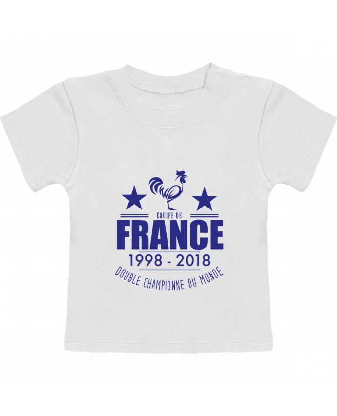 T Shirt Bebe Manches Courtes Equipe De France Double Championne Du Monde Manches Courtes Tunetoo