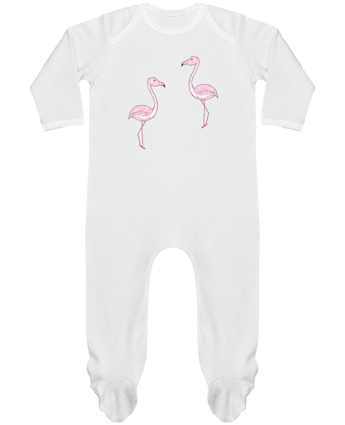 Pyjama Bebe Manches Longues Contraste Flamant Rose Dessin K Creatif