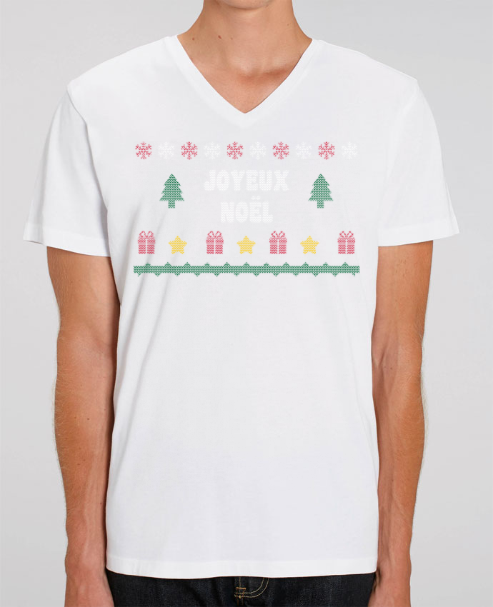 Tee Shirt Homme Col V Stanley Presenter Joyeux Noel Pull Moche Ugly Sweater Idee Cadeau Tunetoo